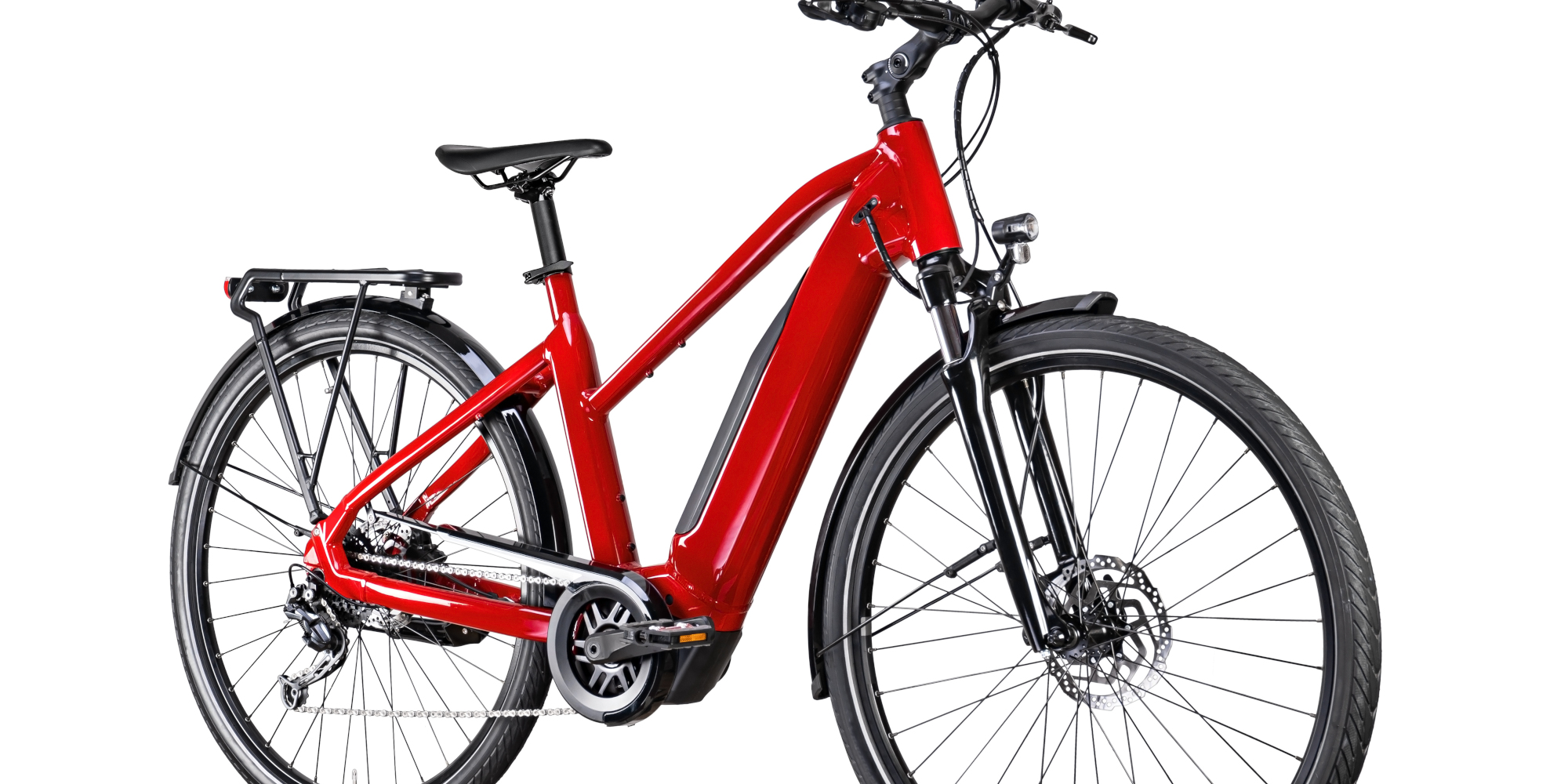 E-Trekkingrad Rotes E-Trekkingrad