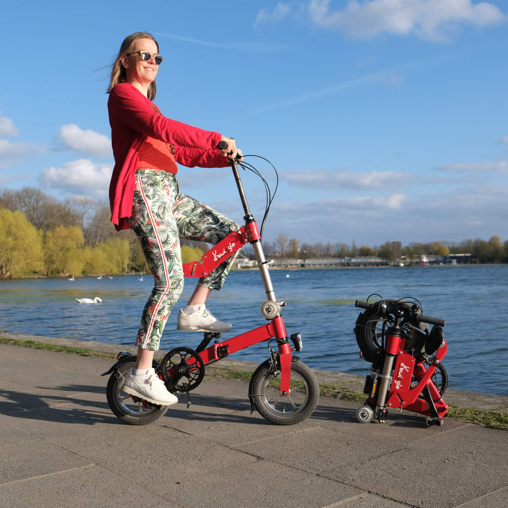 Das innovative Kwiggle-Faltrad - Ausflug am Maschsee Das innovative Kwiggle-Faltrad -