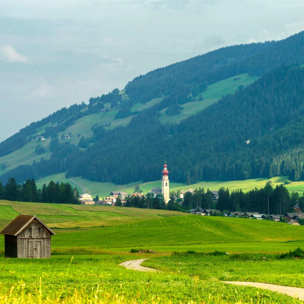 Blick auf den Pustertaler Radweg Blick auf den Pustertaler Radweg