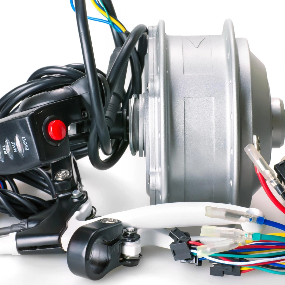 Rekuperation beim E-Bike: So funktioniert's. Abbildung eines E-Bike Motor und Antriebes.