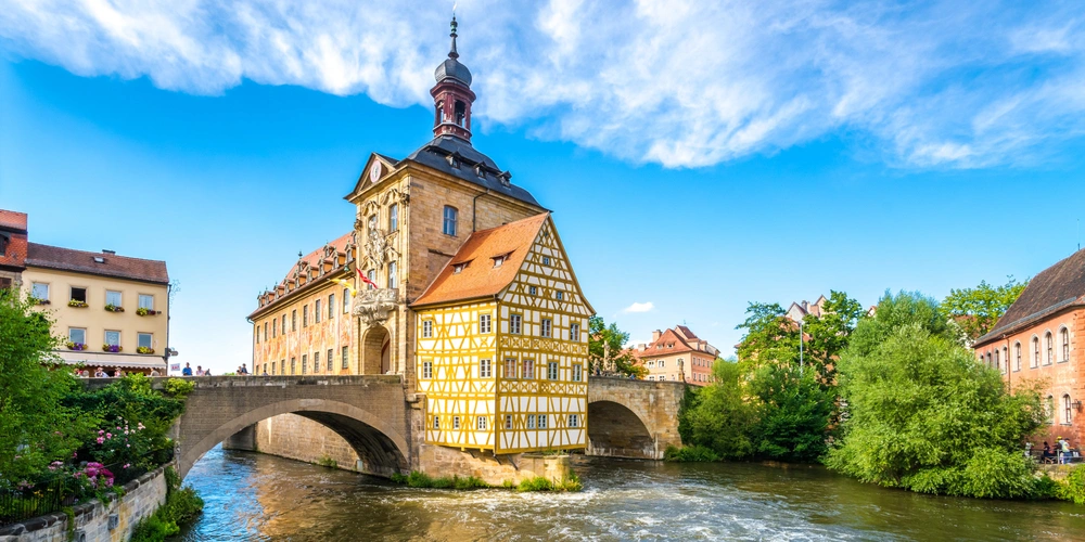 Brückenrathaus in Bamberg in Bayern