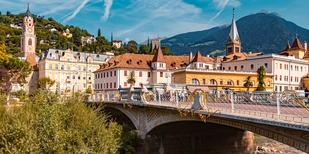Meran in Südtirol Brücke in Meran, Südtirol