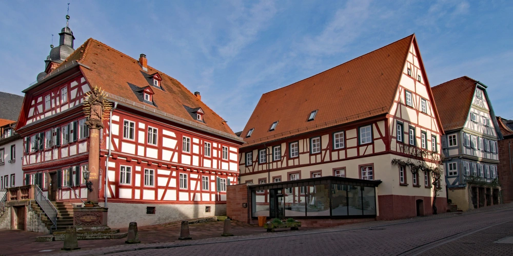 Fachwerkhäuser in der Altstadt von Amorbach Fachwerkhäuser in der Altstadt von Amorbach