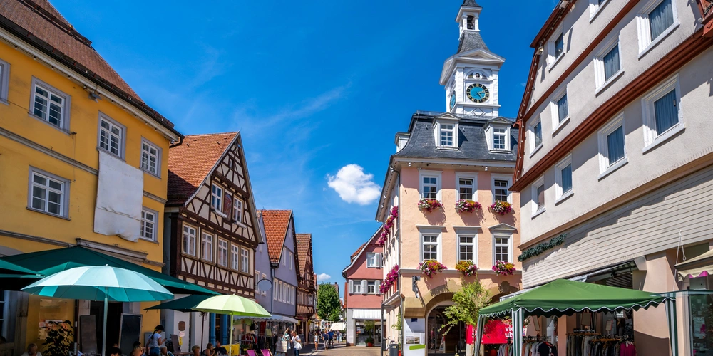 Marktplatz in Aalen, Deutschland  
