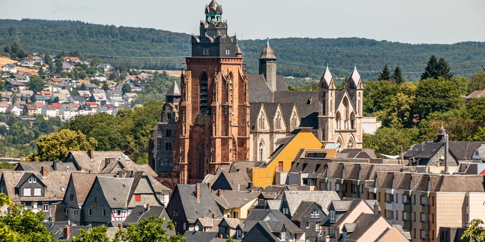 Das Landgrafenschloss von Marburg an der Lahn in Hessen 