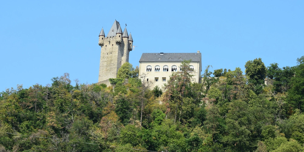 Fernaufnahme der Burg Nassau