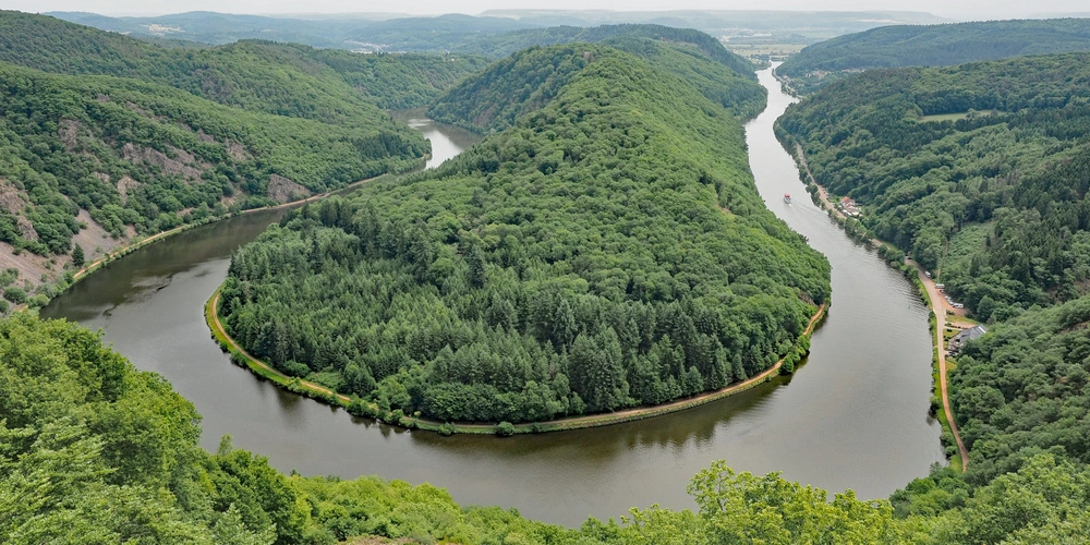 Die Saarschleife von oben