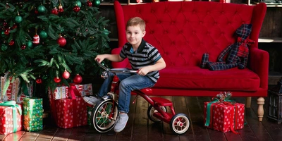 Kinderfahrrad zu Weihnachten