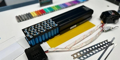 Akku in seine Bestandteile Zerlegt