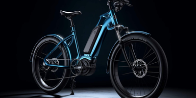 Ein blaues E-Bike