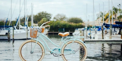 Cruiser-Stil als Kult Cruiser Bike am Segelhafen