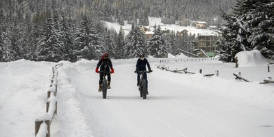E-Bike fahren im Schnee
