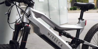 Nahaufnahme von einem E-Bike Gestell