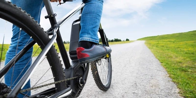 Close up vom unterem Teil des E-Bikes