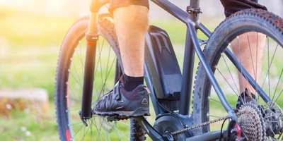 E-Mountainbike in Aktion E-Mountainbike in Aktion