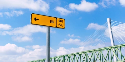 Auf ins Abenteuer – EuroVelo 6 EuroVelo 6 Schild
