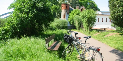 Saaleradweg an der Georgsburg bei Könnern 