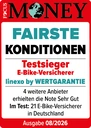 Siegel für besten E-Bike-Versicherer von Focus Money